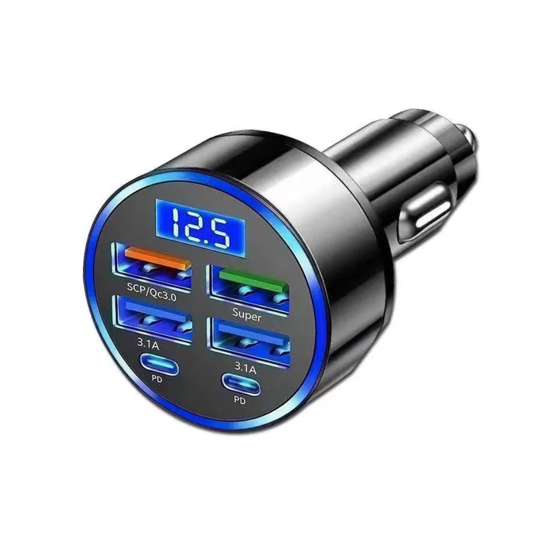 Adaptateur Chargeur Voiture 6 en 1 – 150W Ultra Puissant 🚗⚡