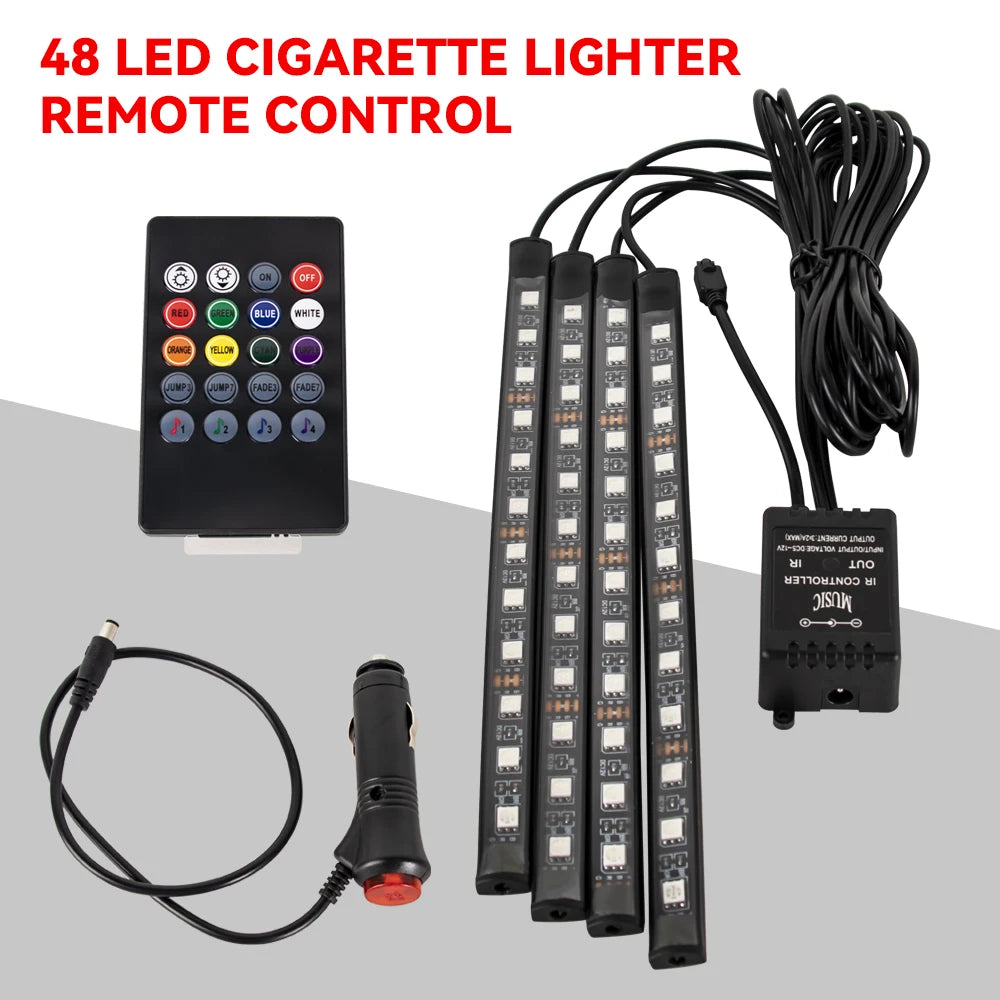 Kit Néon LED RGB Intérieur Voiture ✨
