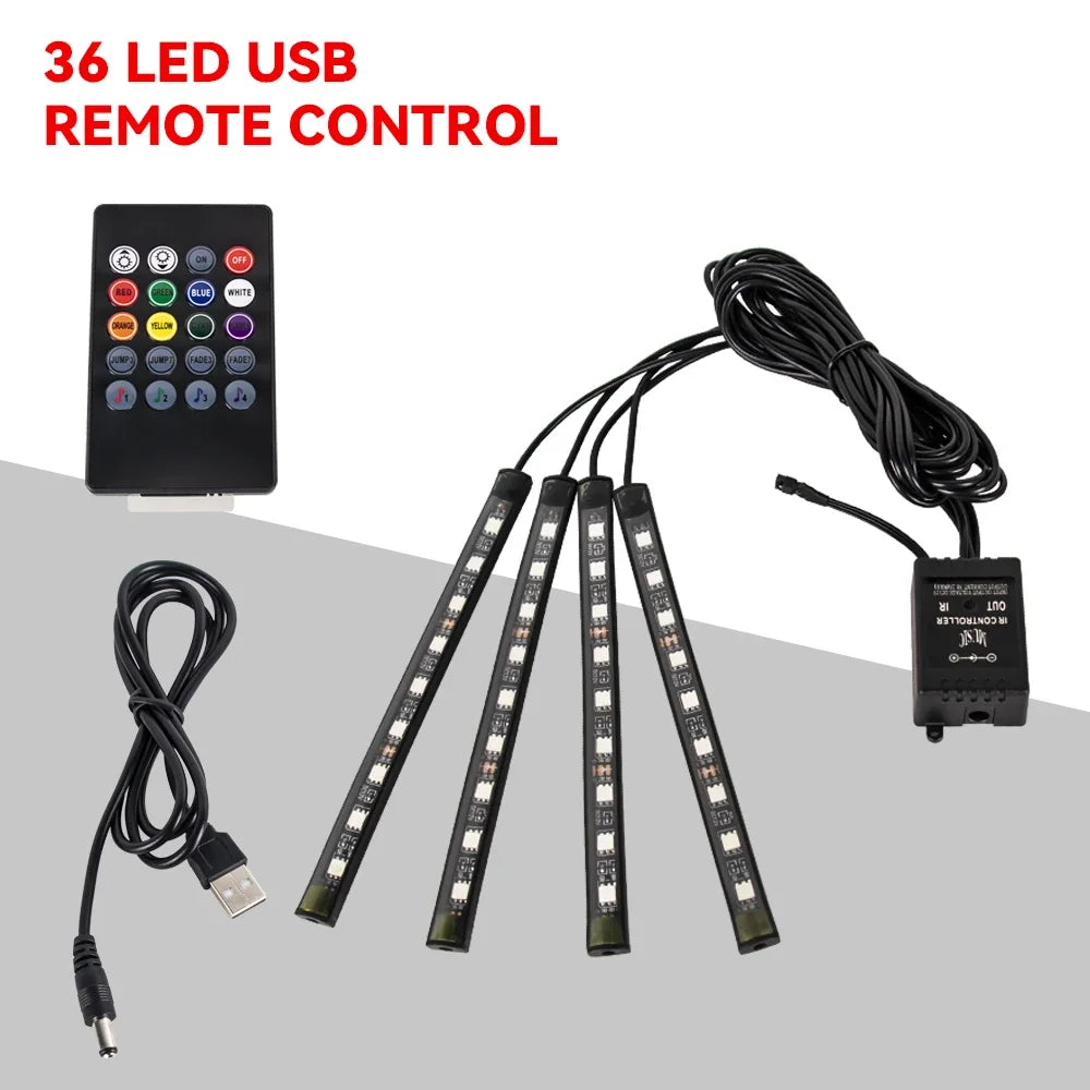 Kit Néon LED RGB Intérieur Voiture ✨