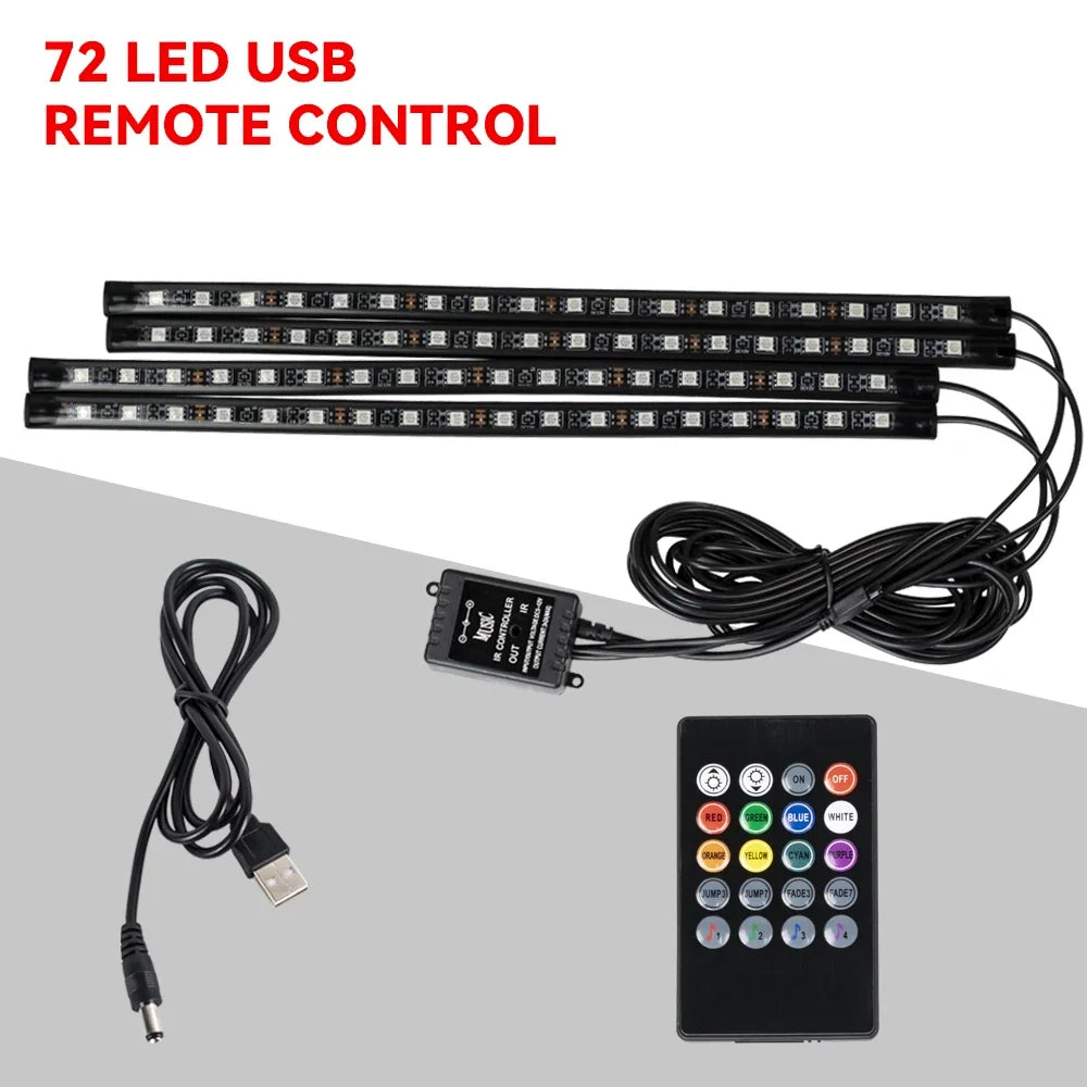 Kit Néon LED RGB Intérieur Voiture ✨