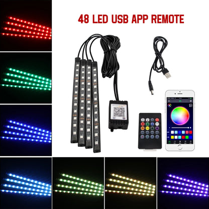 Kit Néon LED RGB Intérieur Voiture ✨