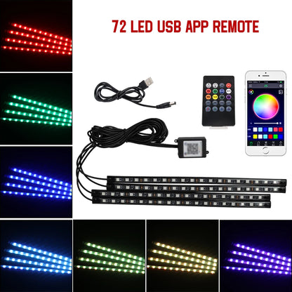 Kit Néon LED RGB Intérieur Voiture ✨