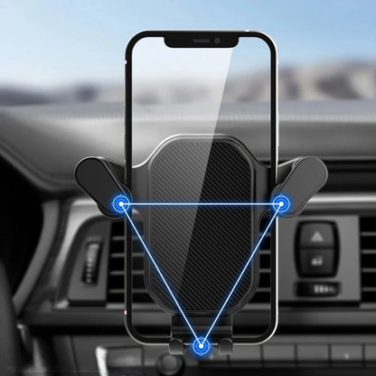 Support De Téléphone Universel pour Voiture – Fixation Grille d’Aération ( Noir / Mirror Noir )
